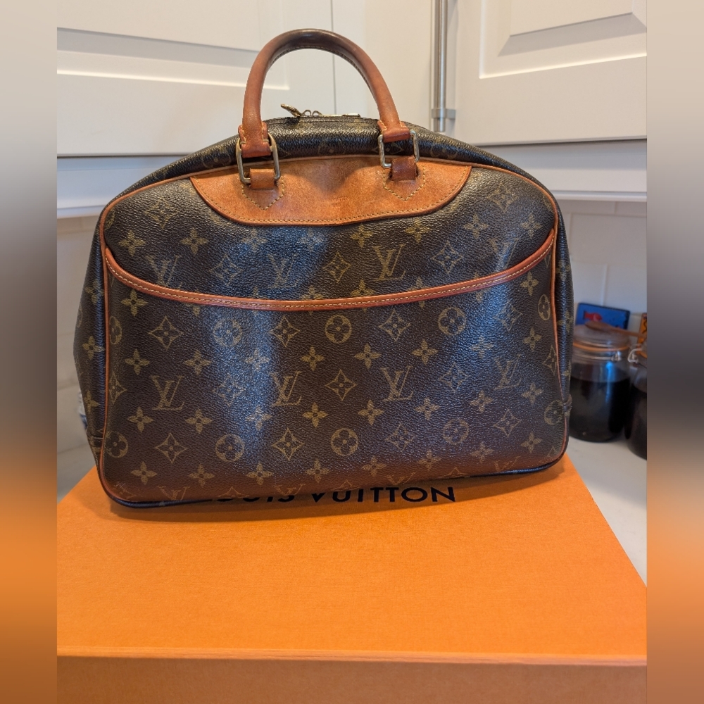 Louis Vuitton Vintage Deauville Monogram Leather Satchel with Dust Bag